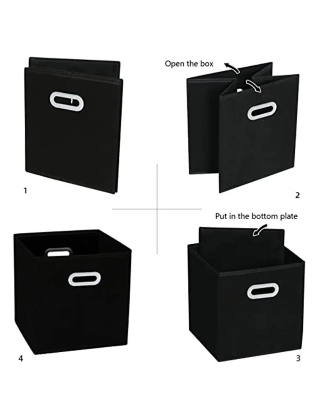Fabric Cloth Storage Bins Cube Organizer with Dual Handles Foldable Baskets